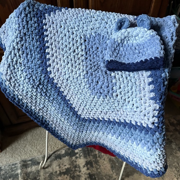 **SALE Baby blanket and hat set crochet - Picture 2 of 6